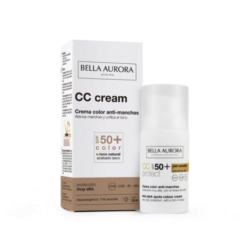 Bella Aurora Crema Color Anti-Manchas Spf 50+ Piel Sensible 30 Ml