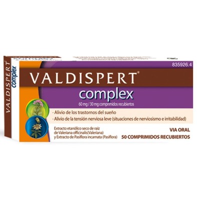 VALDISPERT COMPLEX 60 MG/30 MG 50 COMPRIMIDOS