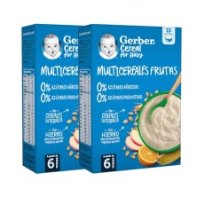 Duplo Gerber Multicereales Fruta 0% 0% Azucares 2x270 GR