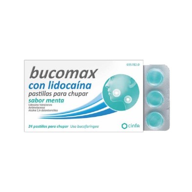 BUCOMAX MENTA LIDOCAINA 24 PASTILLAS PARA CHUPAR