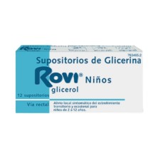 SUPOSITORIOS DE GLICERINA ROVI NIÑOS 1,375 G 12 SUPOSITORIOS