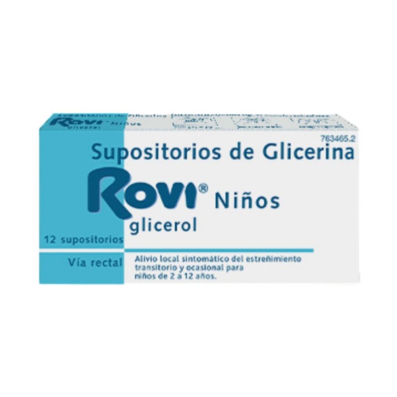 SUPOSITORIOS DE GLICERINA ROVI NIÑOS 1,375 G 12 SUPOSITORIOS