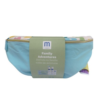 Mustela Family Adventure Azul Pastel Toallitas + Leche Corporal 300 ML +Gel Baño 200 ML +Crema 40 ML