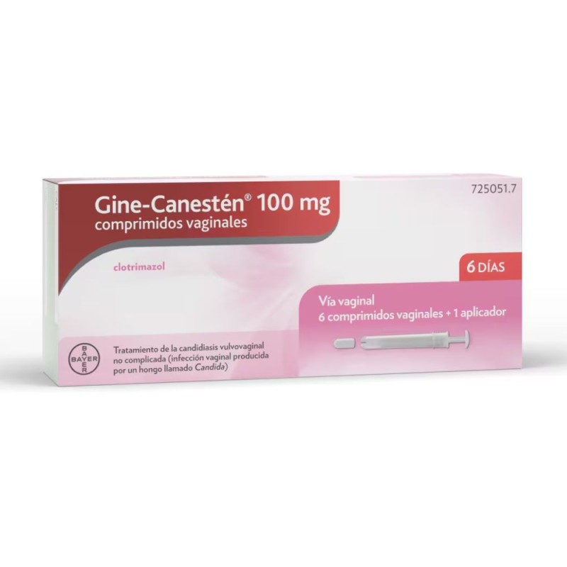 GINE CANESTEN 100 MG 6 COMPRIMOS VAGINALES