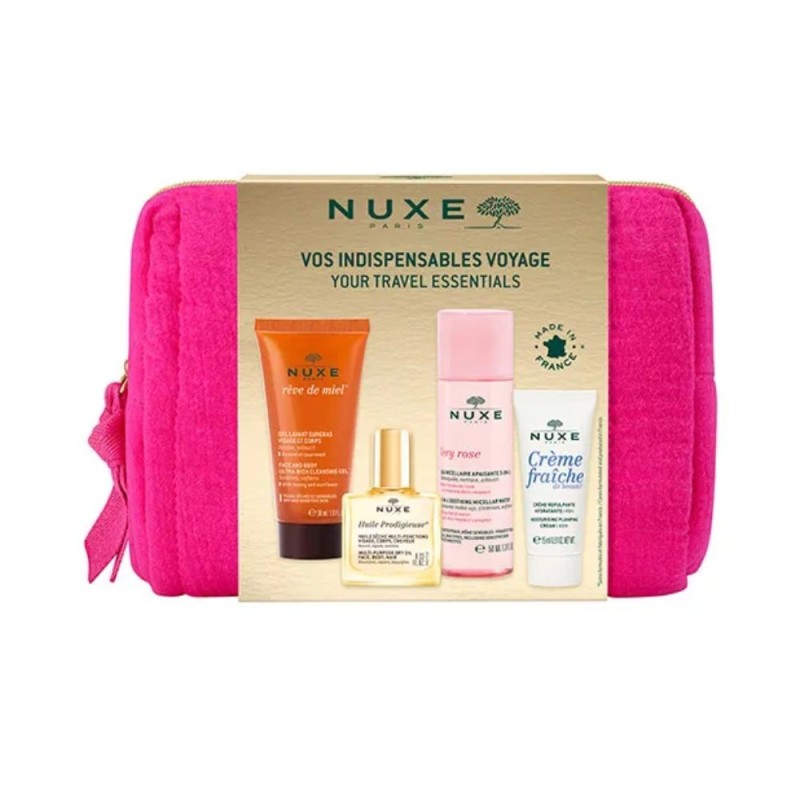 Kit Nuxe Gel Lavante Miel 30 ML+ Agua Micelar Rosas 50 ML+ Crema Hidra 15 ML + Aceite Prodi 0,33 ML