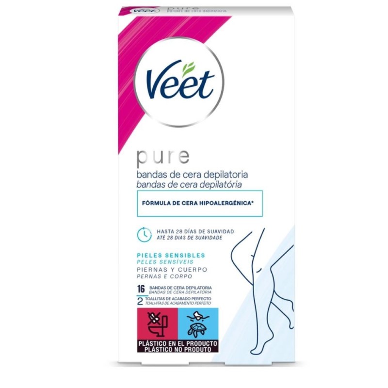 Veet Bandas De Cera Depilatoria Piernas Y Cuerpo 16 Ud