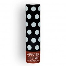 Apivita Bálsamo Labial Hidratante con Castaña y Color Chocolate Mate