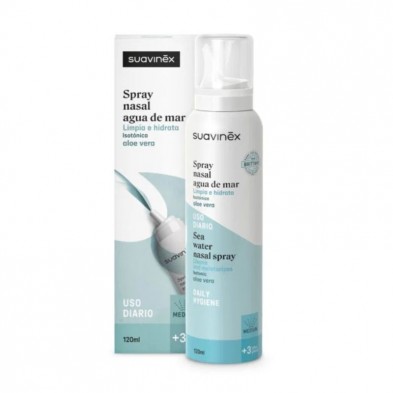 Suavinex Spray Nasal Agua De Mar Limpia E Hidrata Isotónica Aloe Vera Medium 120 ML