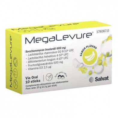 Megalevure 10 Sticks Sabor Plátano