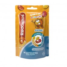 Redoxitos Extra Defensas Sabor Naranja Fresa Y Fruta Tropical 25 Caramelos