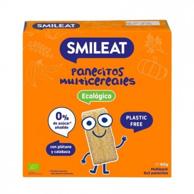 Smileat Panecitos Multicereales Con Plátano Y Calabaza 60 GR