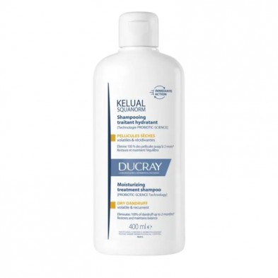 Ducray Kelual Squanorm Champú Tratante Hidratante Caspa Seca 400 ML