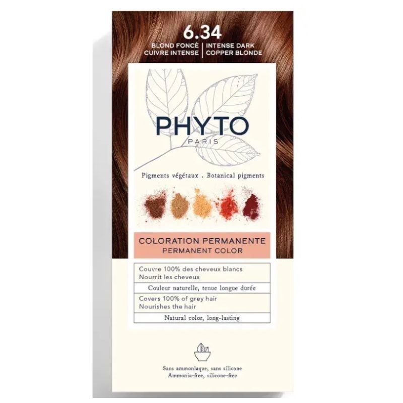 Phyto Coloración Tinte Rubio Cobrizo 6.34 1 Ud