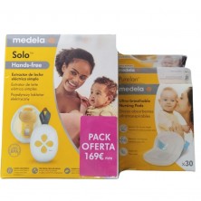 Pack Medela Extractor Solo Hand Free + Purelan + Discos 1 Ud