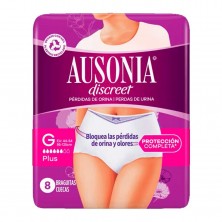 Ausonia Discreet Boutique Pants Absorbente Incontinencia Orina Ligera Talla G 8 Ud