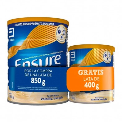Pack Ensure Vainilla 850 g + 400 g