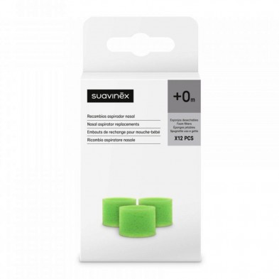 Suavinex Aspirador Nasal Desechables Recambios 12 Esponjas
