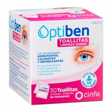 Optiben Toallitas Limpieza Diaria 30 Unidosis