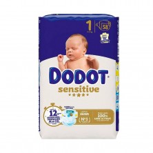 Pañal Infantil Dodot Sensitive Talla 1 2-5 kg 58 Unidades