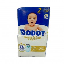 Pañal Infantil Dodot Sensitive Talla 2 4-8 kg 58 Unidades