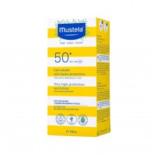 Mustela Leche Solar SPF 50+ 100 ml – Protección Solar Piel Sensible
