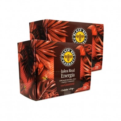 Duplo Black Bee Jalea Real Energía con Guaraná 2 x 20 viales
