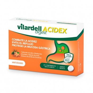 Vilardell Digest Acidex Masticables Sabor Menta 24 comprimidos