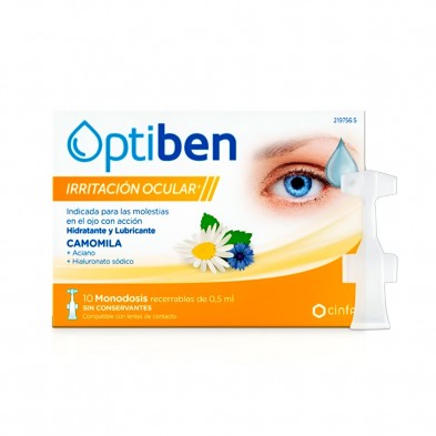 Optiben Irritación Ocular+ 10 monodosis 0,5 ml