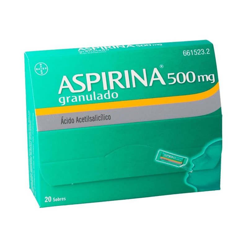 Aspirina 500 mg 20 sobres granulado oral
