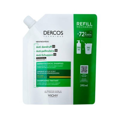 Dercos Champú Anticaspa DS Cabello Seco Recarga 500 ML | Okfarma