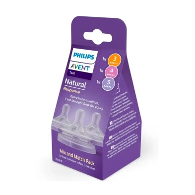 Pack Philips Avent Tres Tetinas Distintos Flujos T3 + T4 + T5