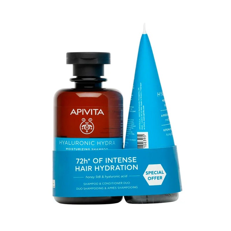Apivita Hyaluronic Hydra Champú + Acondicionador – hidratación intensa