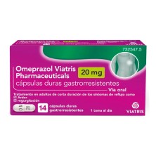 Omeprazol Viatris Pharmaceuticals 20 mg 14 Cápsulas Gastrorresistentes