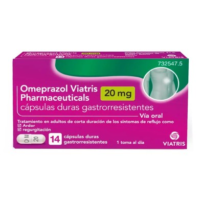 Omeprazol Viatris Pharmaceuticals 20 mg 14 Cápsulas Gastrorresistentes