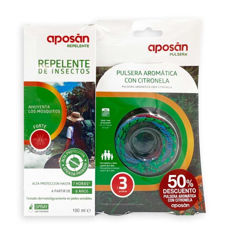 Farline Repelente De Insectos Forte 100 ml + Pulsera Citronela