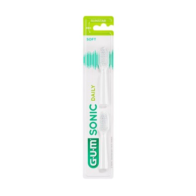 GUM Sonic Daily Recambios Blanco (2 uds) – Filamentos cónicos suaves