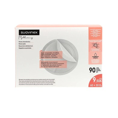 Pack Suavinex Discos De Lactancia Nature 60 + 30 unidades