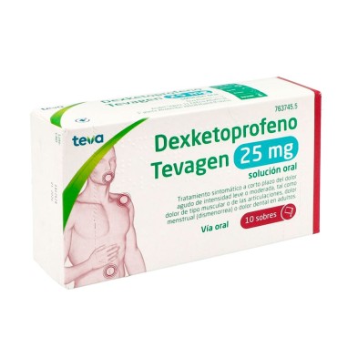Dexketoprofeno Tevagen 25 mg Solución Oral 10 Sobres