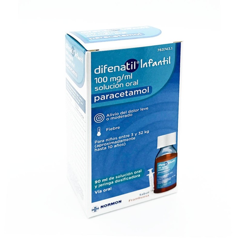 Difenatil Infantil 100 mg/ml 60 ml – Paracetamol en solución oral