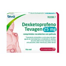 Dexketoprofeno Tevagen 25 mg 10 Comprimidos