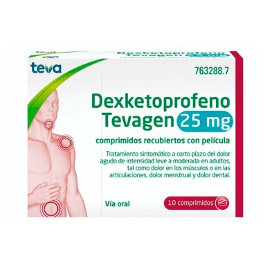 Dexketoprofeno Tevagen 25 mg 10 Comprimidos