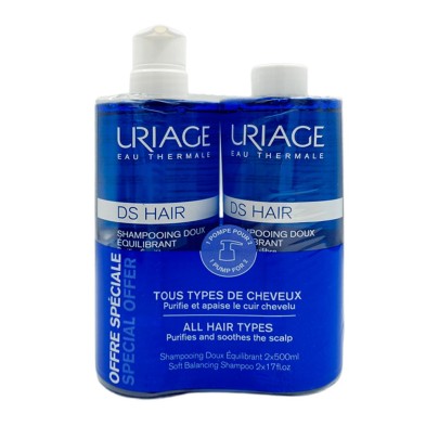 Duplo Uriage DH Hair Champú Suave Regulador 2 x 500 ml