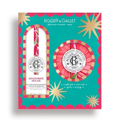 Cofre Roger & Gallet Gingembre Rouge Agua Perfumada Bienestar 30 ml + Jabón Perfumado Bienestar 100 g