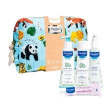Mustela Neceser Bebé Jungla Pack Gel Leche Corporal, Colonia y Bálsamo