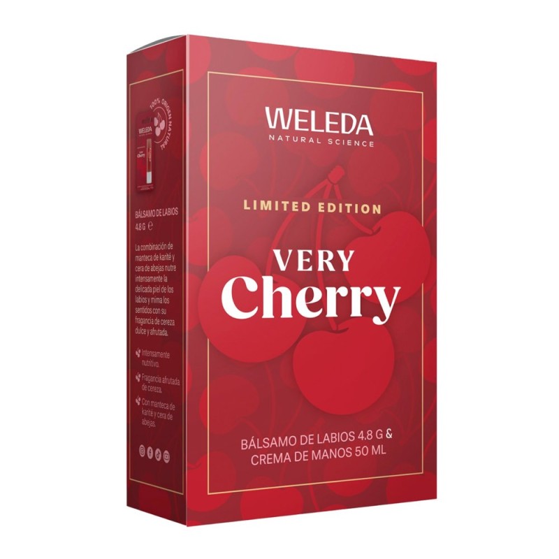 Pack Weleda Very Cherry Manos 50 ml + Labios 4,8 g