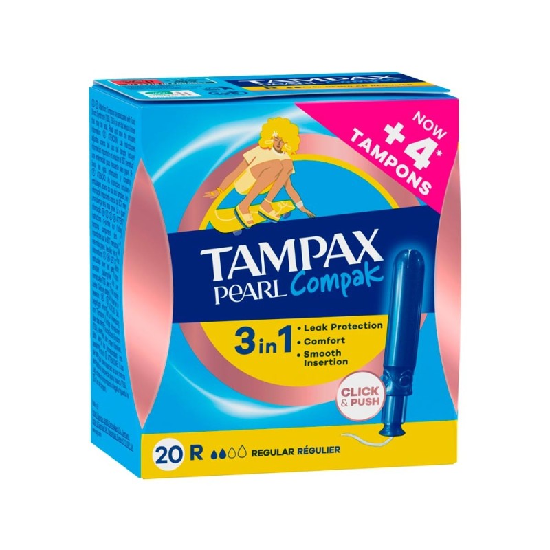 Tampax Compak Pearl Regular 20 unidades