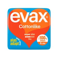 Evax Compresas Conttonlike Super Alas 14 Unidades