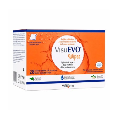 VisuEVO Wipes 28 toallitas higiene ocular