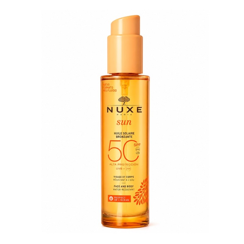 NUXE SUN HUILE BRONCEADOR ROSTRO Y CUERPO SPF50 150ML