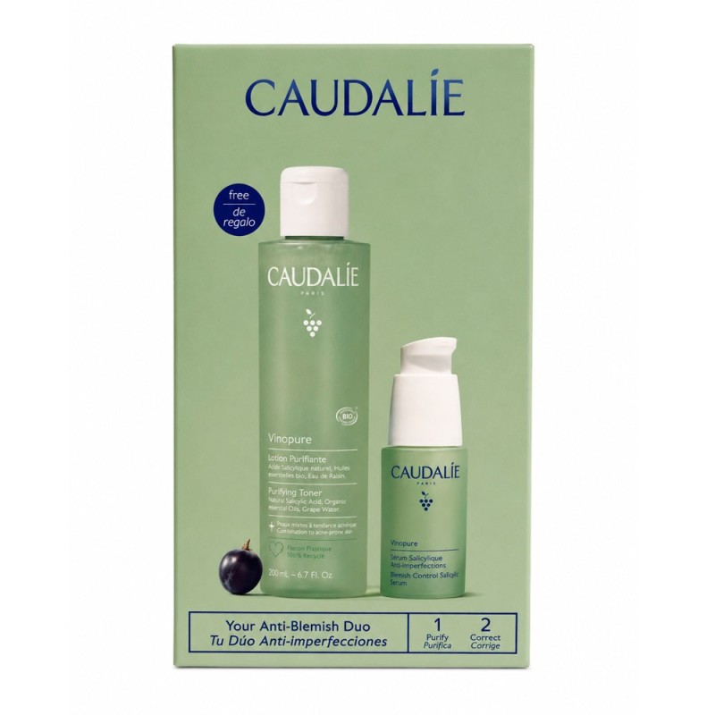 Pack Caudalie Vinopure Sérum 30 ml y Tónico 200 ml